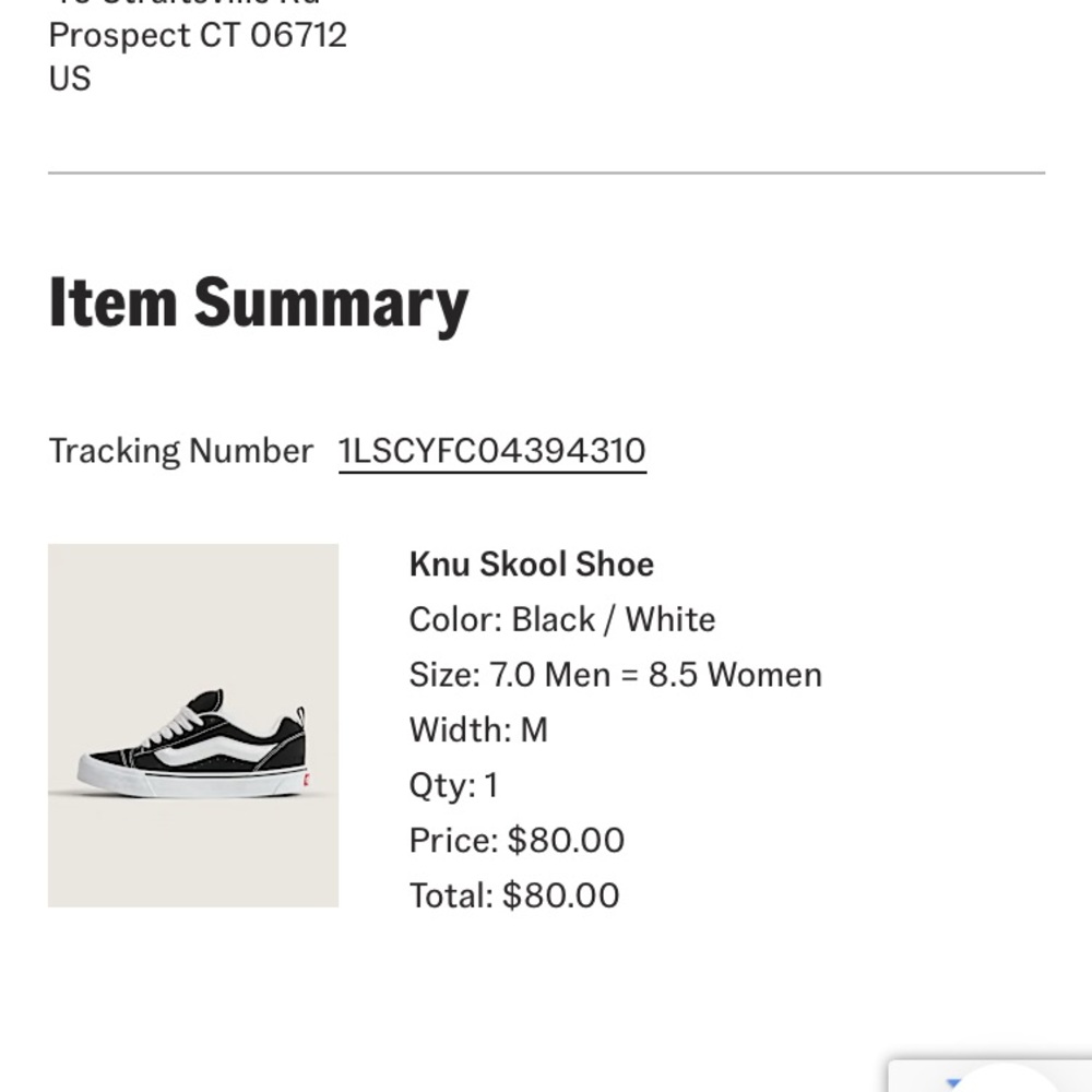 Vans new stook sneaker-brand new without tags black/white size 7 boys